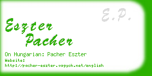 eszter pacher business card